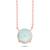 商品Nicole Miller | Sterling Silver and 14k Rose Gold Overlay Gemstone Round Solitaire Pendant Necklace on 18 Inch Adjustable Chain颜色created opal