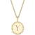 商品第19个颜色Y, Sarah Chloe | Initial Medallion Pendant Necklace in 14k Gold-Plated Sterling Silver, 18"