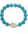 颜色: Howlite Chrysocolla, Macy's | Genuine Stone Bead Biwa Pearl Stretch Bracelet