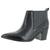 商品Marc Fisher | Marc Fisher Women's Rental 2 Faux Leather Stacked Heel Ankle Bootie颜色Black Leather