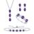颜色: Amethyst, Macy's | 5-Pc. Set Amethyst (4-5/8 ct. t.w.) & Lab-Grown White Sapphire (3/4 ct. t.w.) Ring, Pendant Necklace, Bracelet, & Stud Earrings in Sterling Silver (Also in Additional Gemstones)