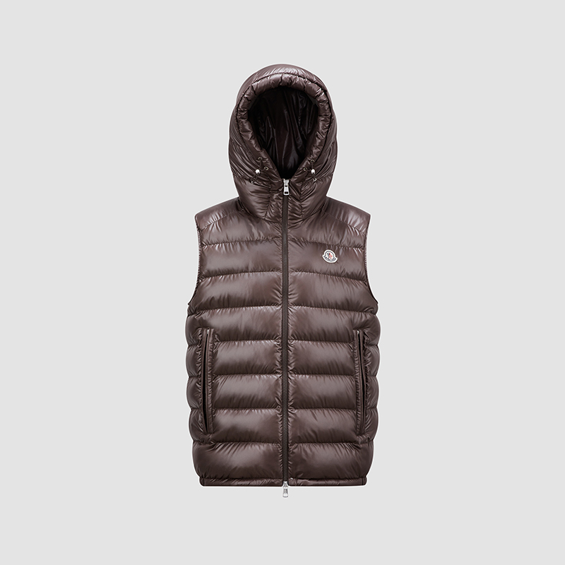 颜色: 深棕色, Moncler | 蒙口 BARANT系列男士黑色无袖羽绒服 J20911A00062597EX243（两色可选）