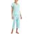 商品Charter Club | Cotton Gauze Cropped Pajama Set, Created for Macy's颜色Caribe Green