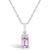 商品第1个颜色White Gold, Macy's | Pink Sapphire (3/4 Ct. t.w.) and Diamond Accent Pendant Necklace