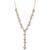 color Gold, Givenchy | Silver-Tone Crystal Floral Lariat Necklace, 16" + 3" extender