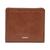 颜色: Brown/Gold, Fossil | Logan Leather Small Bifold Wallet