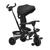 颜色: black, Hivvago | 6-in-1 Detachable Kids Baby Stroller Tricycle with Canopy and Safety Harness-Blue