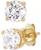 颜色: White Sapphire, Macy's | Birthstone Stud Earrings in 14k Gold or 14k White Gold