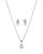 颜色: Silver, Nadri | Bridesmaids Cubic Zirconia & Imitation Pearl Drop Earrings & Pendant Necklace Set