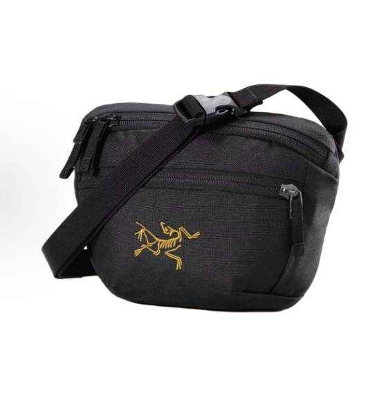 颜色: Black, Arc'teryx | 始祖鸟 Mantis1L 1 Logo徽标刺绣可调节肩带户外包 涤纶白色 女款