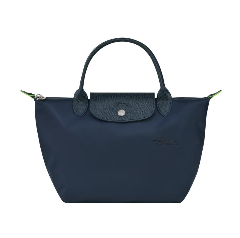 商品第2个颜色海军蓝色, Longchamp | 珑骧饺子包女士LE PLIAGE GREEN系列23纯色小号织物短柄手提包L1621 919