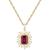 颜色: Ruby, Macy's | Lab-Grown Sapphire (2 ct. t.w.) & Lab-Grown White Sapphire (1 ct. t.w.) 18" Pendant Necklace in Gold-Plated Sterling Silver (Also in Lab-Grown Emerald & Lab-Grown Ruby)