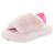 商品Steve Madden | Steve Madden Womens Fuzz Faux Fur Open Toe Slide Slippers颜色Pink