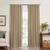 颜色: Linen, Elrene Home Fashions | Harrow Solid Texture Blackout Window Curtain Panel, 52" x 84"