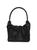 商品Staud | Felix Ruched Leather Top Handle Bag颜色BLACK