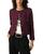 颜色: Burgundy, ba&sh | Meredith Cropped Boxy Jacket