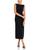Wayf | Mollie Ruched Midi Dress, 颜色Black
