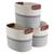 商品第6个颜色White, Gray, Ornavo Home | 3 Pack Woven Cotton Rope Shelf Storage Basket with Leather Handles