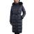 商品Michael Kors | Women's Belted Faux-Fur-Trim Hooded Maxi Puffer Coat颜色Black