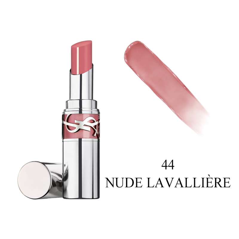 颜色: 44 NUDE LAVALLIÈRE, Yves Saint Laurent | 圣罗兰全新银管口红 水光玻璃唇滋润唇膏 2024新品