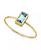 颜色: Blue, 2028 | 14K Gold-tone Rectangle Crystal Ring