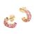 Kate Spade | Candy Shop Crystal Small Hoop Earrings, 0.6", 颜色Fuchsia.