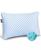 颜色: White/Blue, Clara Clark | Memory Foam Gel Infused Reversible Cooling Pillow