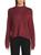 颜色: BURGUNDY, DKNY | Mock Neck High-Low Sweater