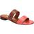 color Coral, Calvin Klein | Calvin Klein Womens Elliana Croc Embossed Embossed Color Block Flat Sandals