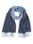 商品Bruno Magli | Reversible Cashmere Fringe Scarf颜色NAVY