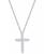 颜色: White Gold, Macy's | Diamond Cross Pendant Necklace (1/2 ct. t.w.) in 14k White or Yellow Gold, 16" + 2" extender