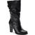 商品Style & Co | Style & Co. Womens Sachi  Slouchy Wide Calf Mid-Calf Boots颜色Black Smooth