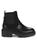 商品Ash | Mastro Leather Pull-On Combat Boots颜色BLACK