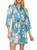 color BLUE, Flora Nikrooz | Arisa Printed Charmeuse Robe