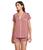 Eberjey | Frida - The Whip Stitch Short PJ Set, 颜色Old Rose/Ivory