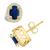 颜色: Gold, Macy's | Sapphire (1-1/5 Ct. t.w.) and Diamond (1/4 Ct. t.w.) Halo Stud Earrings