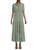 商品Max Studio | Tiered Floral Midi Dress颜色CREAM_GREEN