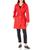 Calvin Klein | Women's Single Breasted Belted Rain Jacket with Removable Hood, 颜色Cherry