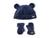 颜色: Bright Navy, L.L.BEAN | Hi-Pile Ear Hat/Mittens Set (Infant/Toddler)