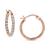 颜色: Rose Gold Over Silver, Giani Bernini | Small Sterling Silver Earrings, Cubic Zirconia Hoop Earrings, 0.6", (3/4 ct. t.w.)