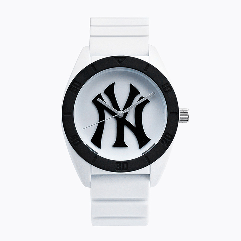 商品MLB | MLB美职棒 街头嘻哈系列 时尚潮流硅胶情侣石英手表大表盘MLB-D5001-1颜色黑色/白色