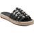 商品Marc Fisher | Marc Fisher LTD Womens Tamie Leather Strappy Slide Sandals颜色Black Leather