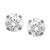 商品Essentials | Cubic Zirconia 1/3" Stud Silver Plate Earrings颜色Silver
