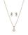 颜色: Gold, Nadri | Bridesmaids Cubic Zirconia & Imitation Pearl Drop Earrings & Pendant Necklace Set