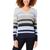 商品Karen Scott | Karen Scott Womens Ribbed V-Neck Pullover Sweater颜色Intrepid Blue Combo