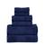 color Navy, FEATHER & STITCH, NY | Feather and Stitch Luna 6-Pc. Towel Set