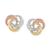 商品第1个颜色Tricolor, Macy's | Tricolor Love Knot Stud Earrings in 10k Gold, White Gold & Rose Gold