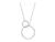 Sterling Forever | Sterling Silver Interlocking Open Circle Pendant Necklace, 颜色Silver