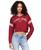 颜色: REGATTA RED, Tommy Jeans | Women's Cotton Cropped Varsity Sweater