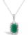 颜色: Emerald, Macy's | Sapphire (5/8 ct. t.w.) and Diamond Accent Pendant Necklace in Sterling Silver (Also Available in Emerald)